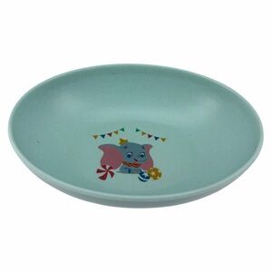 Vintage Disney Dumbo Kids Bowl Light Blue Elephant Baby Dish Nursery Feeding